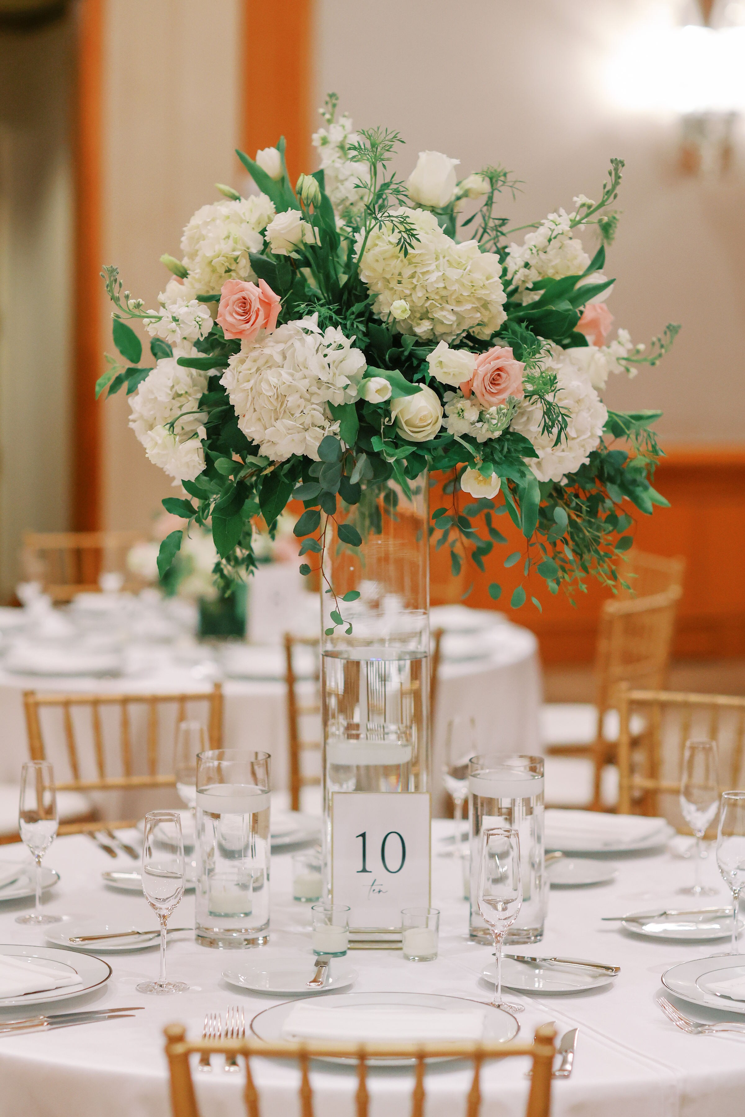 Tall Centerpiece on Gold Stand